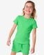kinder t-shirt met ribbels groen 110/116 - 30834049 - HEMA