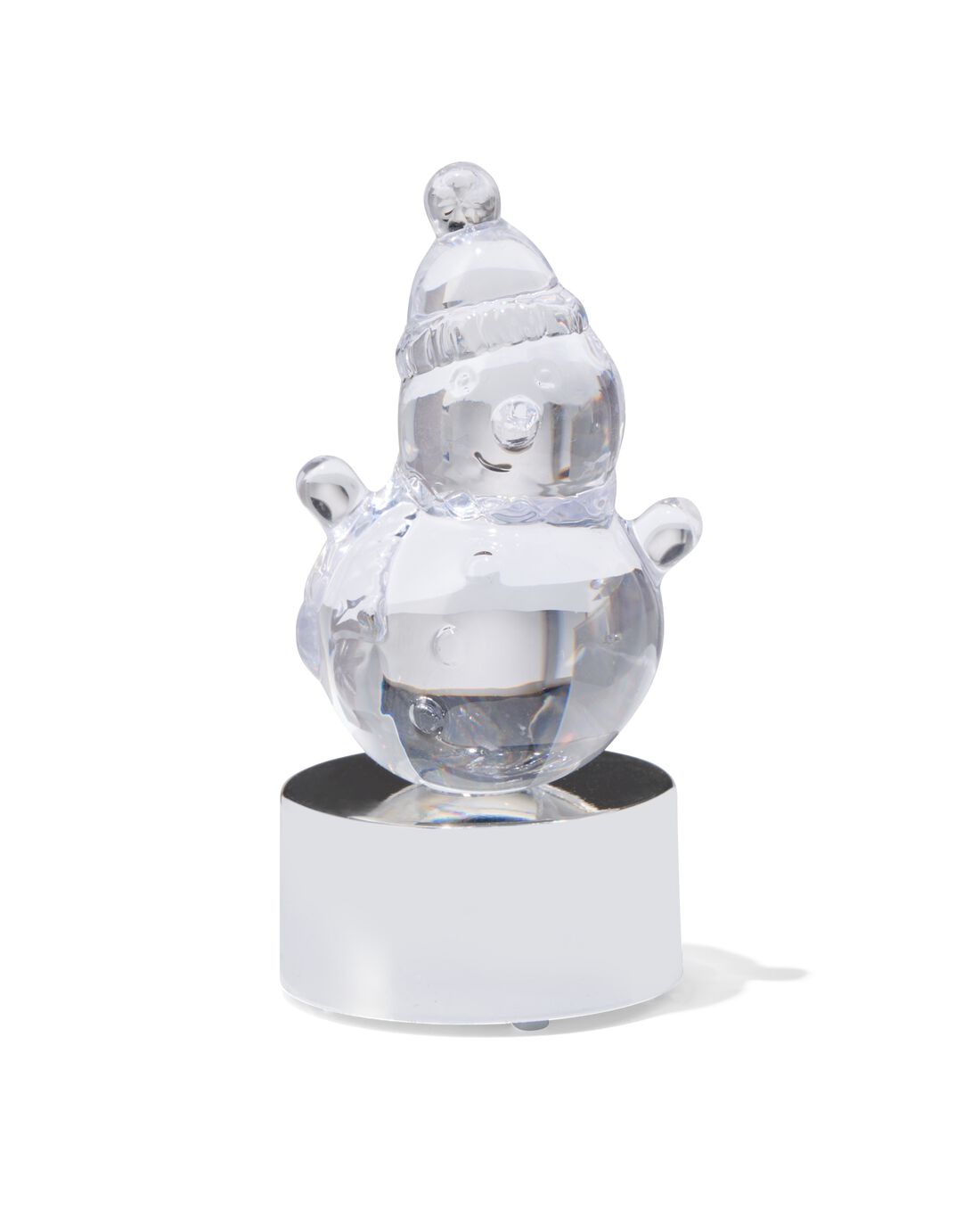 HEMA LED Lampje 8cm Sneeuwpop Kleurveranderend (transparant)
