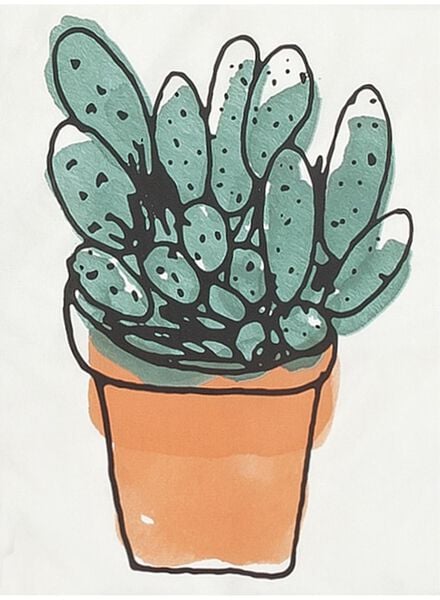 dekbedovertrek - zacht katoen - cactus - HEMA