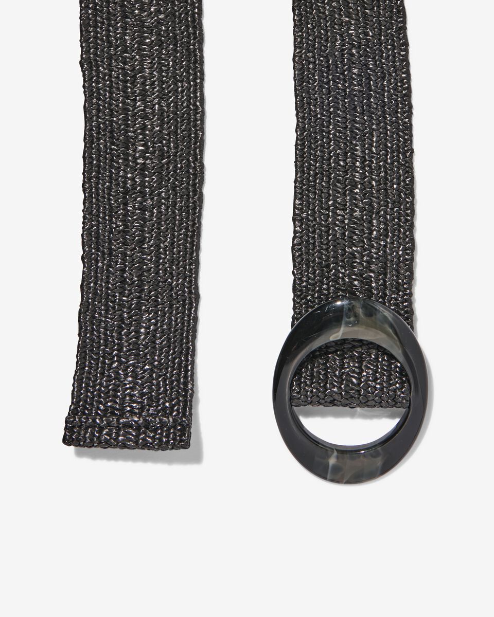gevlochten elastische dames riem 5cm zwart - HEMA