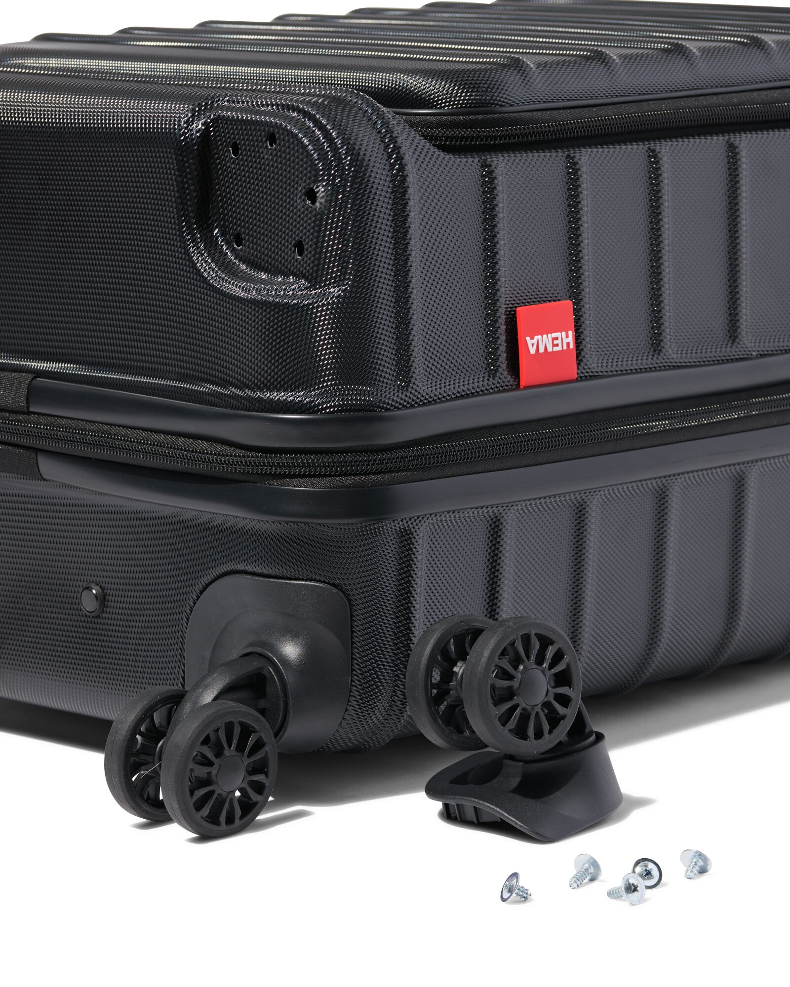 koffer met voorvak ABS 35x25x55 zwart - HEMA