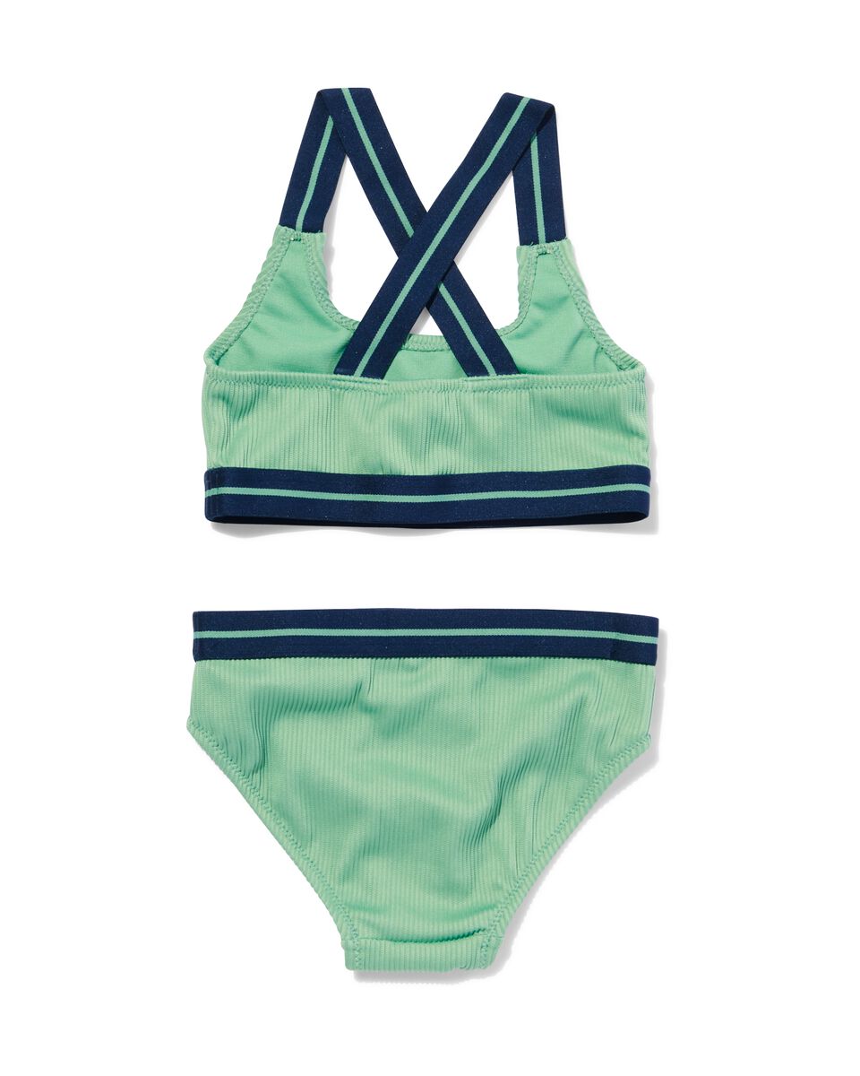 kinder bikini met ribbels groen - HEMA