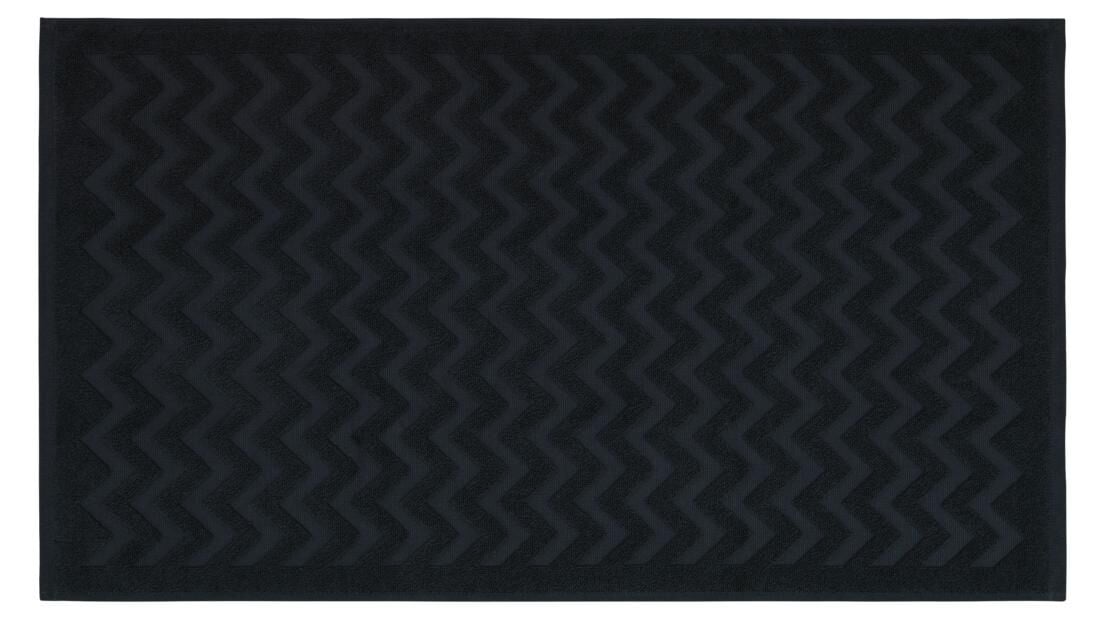 badmat zigzag donkerblauw 50x85 - HEMA