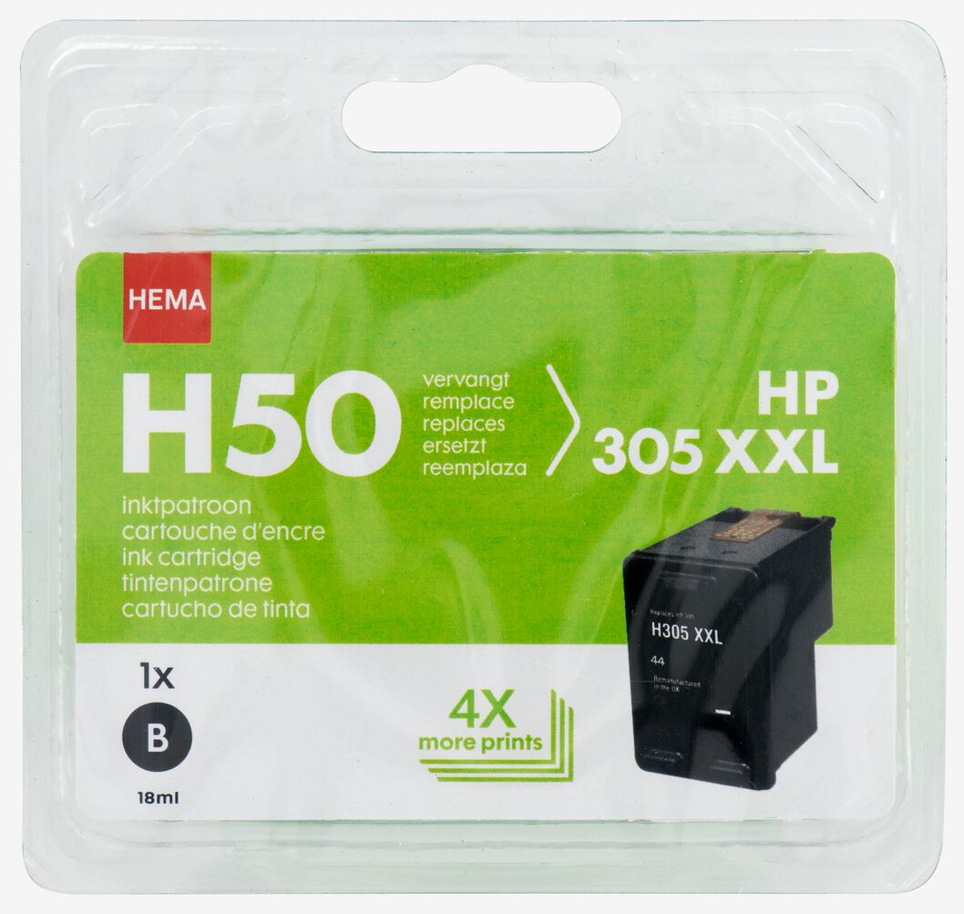 HEMA cartridge H50 voor de HP 305XXL zwart - HEMA