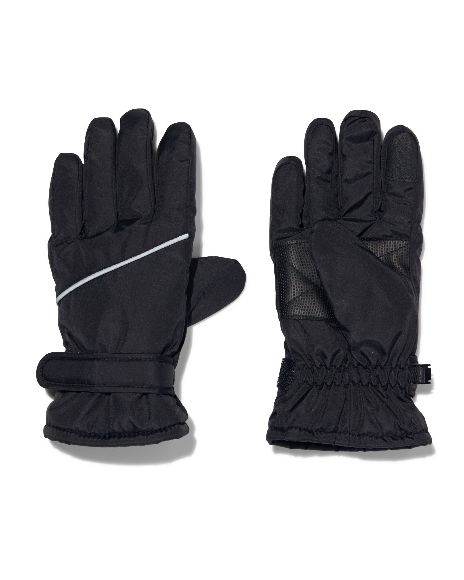kinder handschoenen waterafstotend met touchscreen zwart - HEMA