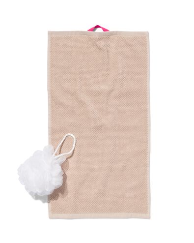 handdoek zware kwaliteit - rijstkorrel beige zand zand - 1000032601 - HEMA