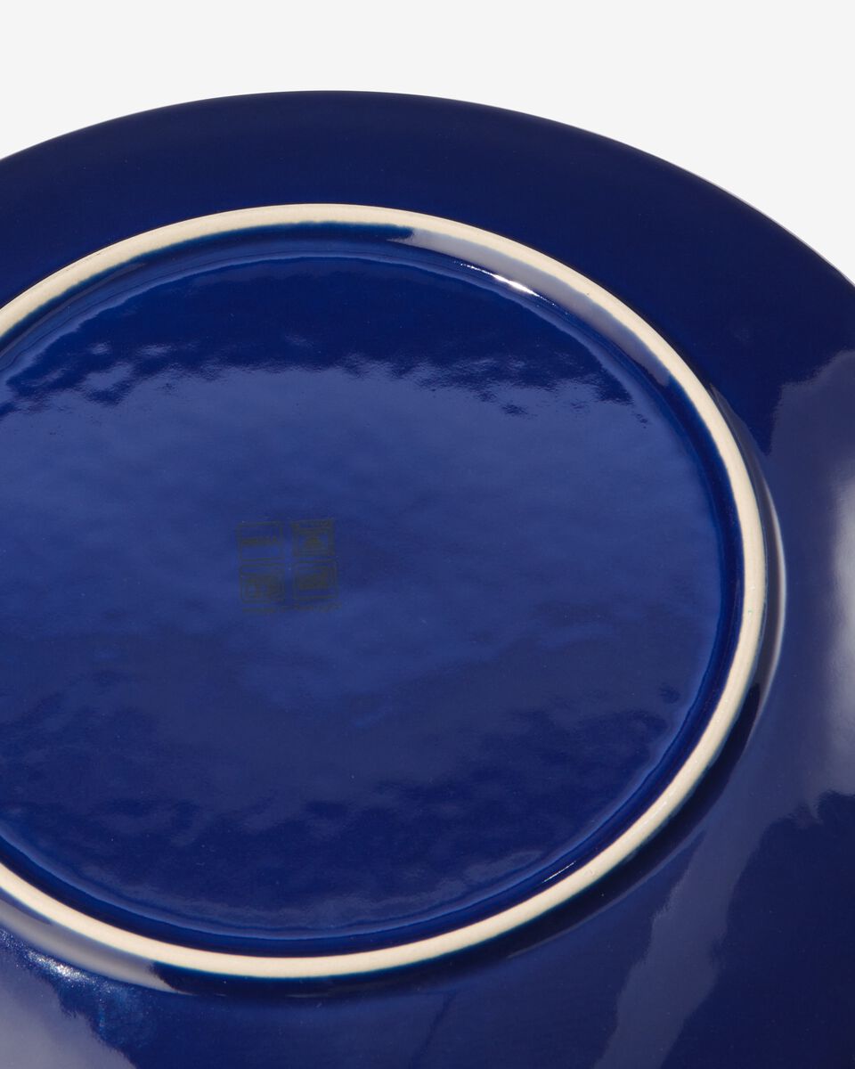 dinerbord 26cm Porto reactief glazuur wit/blauw - HEMA