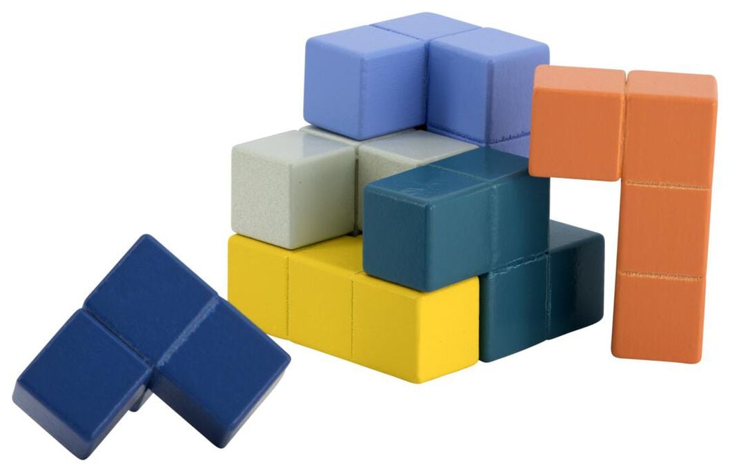 Zo veel Concentratie cement puzzel kubus hout - HEMA