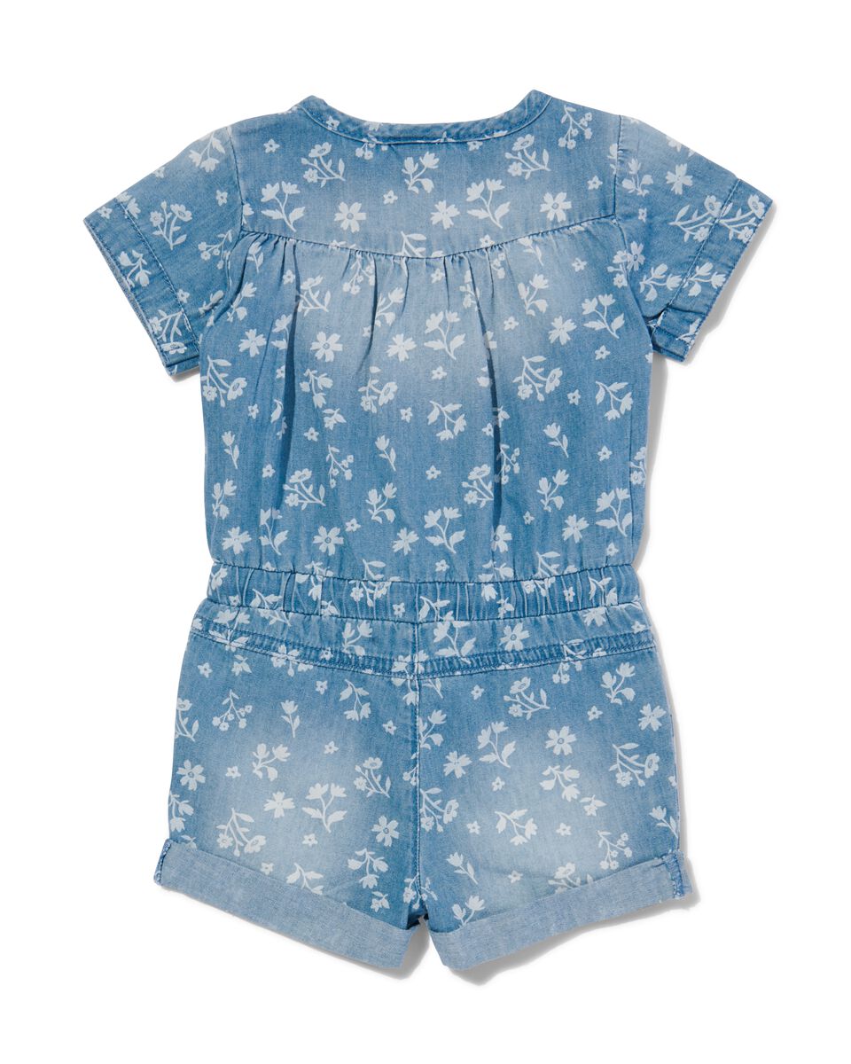 baby jumpsuit chambray blauw - HEMA