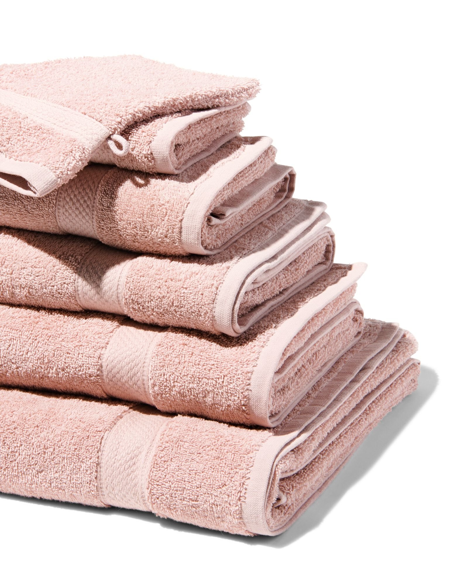 handdoeken - zware kwaliteit lichtroze - HEMA