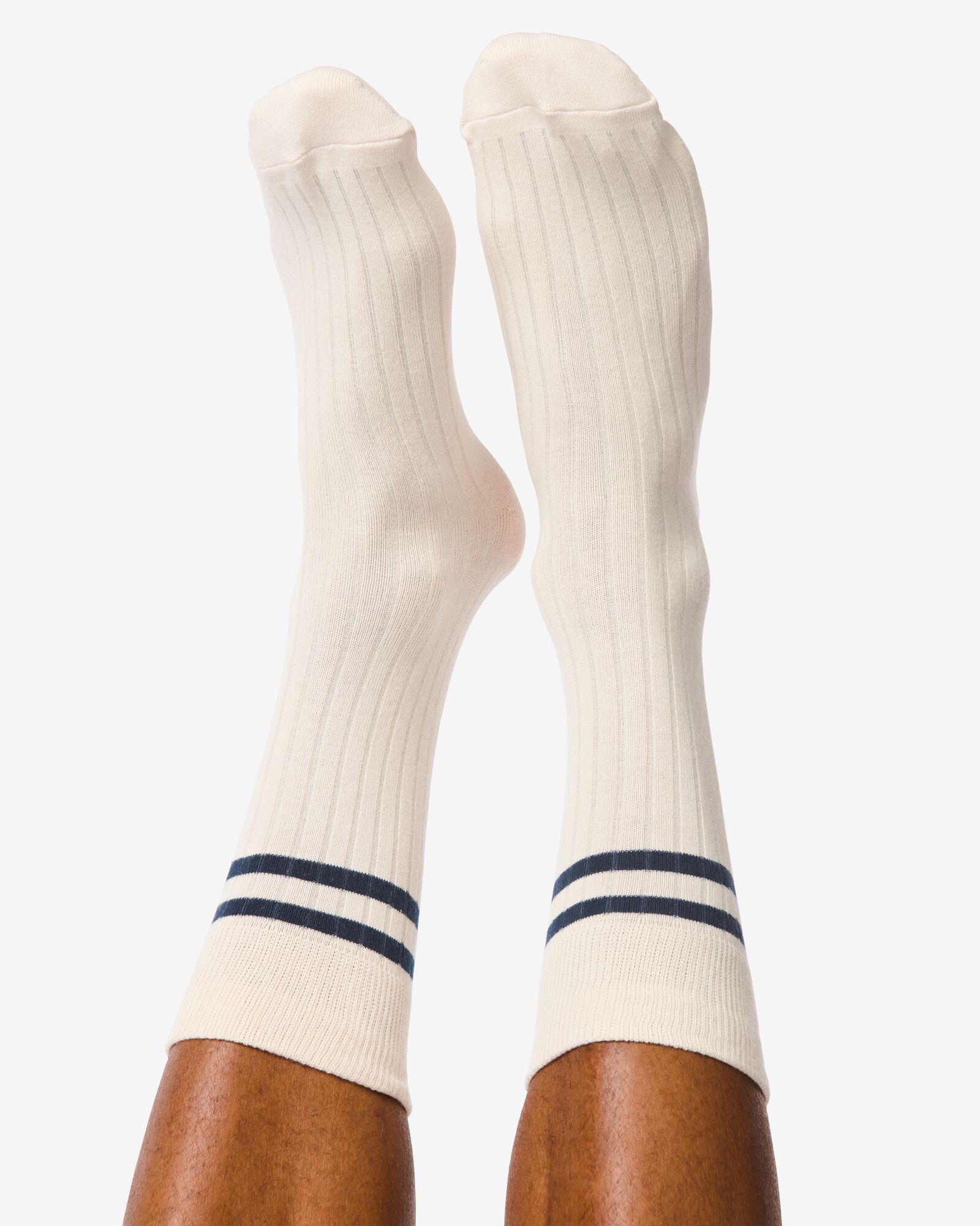 heren sokken met katoen - 2 paar beige - HEMA