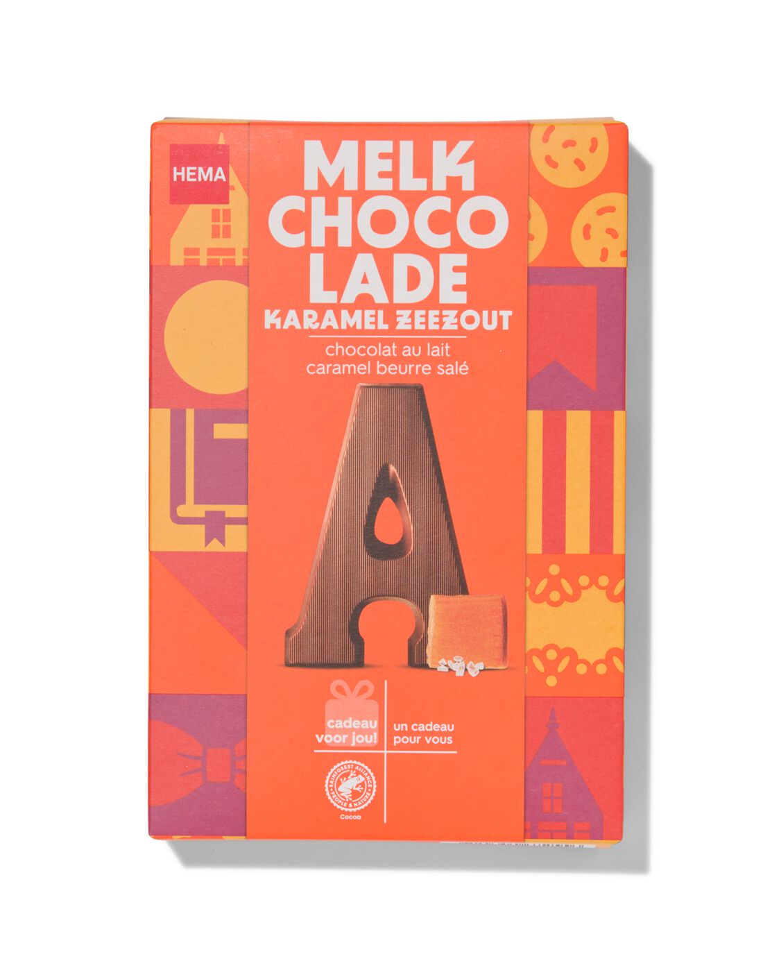 HEMA Chocoladeletter Melk Karamel Zeezout A 135gram