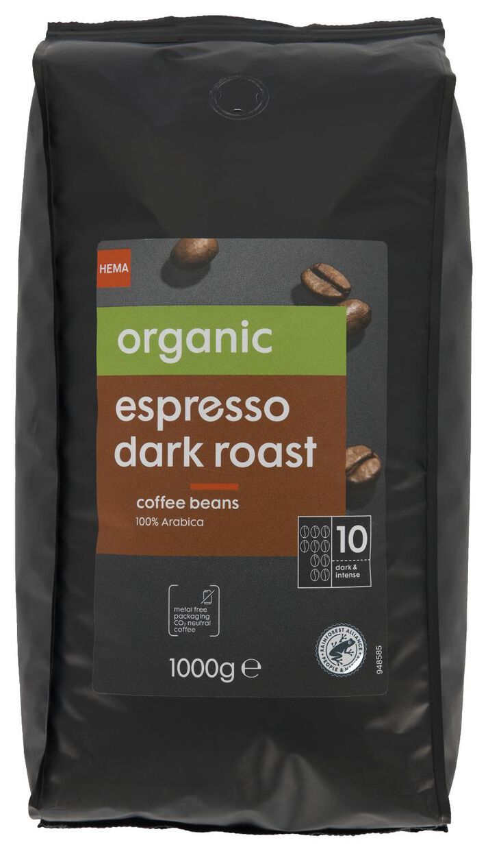 Avonturier mixer verontschuldigen koffiebonen espresso darkroast organic 1kg - HEMA