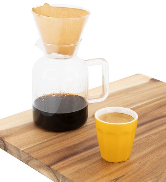 koffiekan met filter Koffiebinkie glas 600ml - HEMA