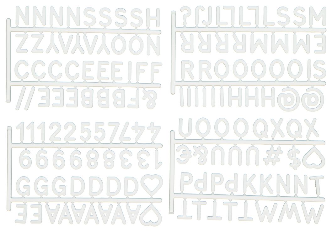 letters voor letterbord krat wit - HEMA