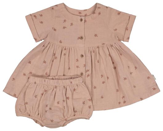 babyset jurk en broekje roze - HEMA