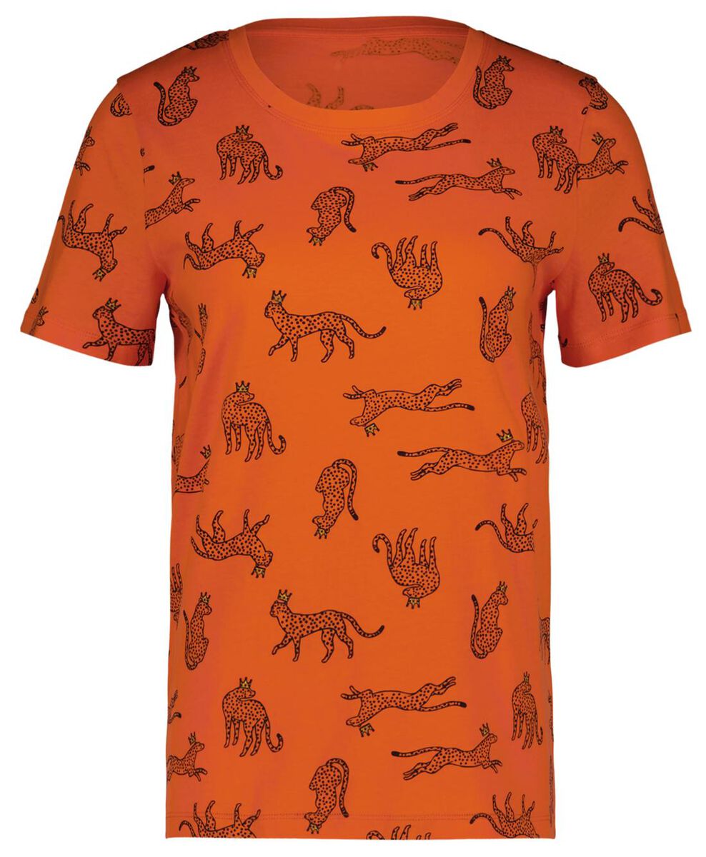 dames t-shirt oranje - HEMA