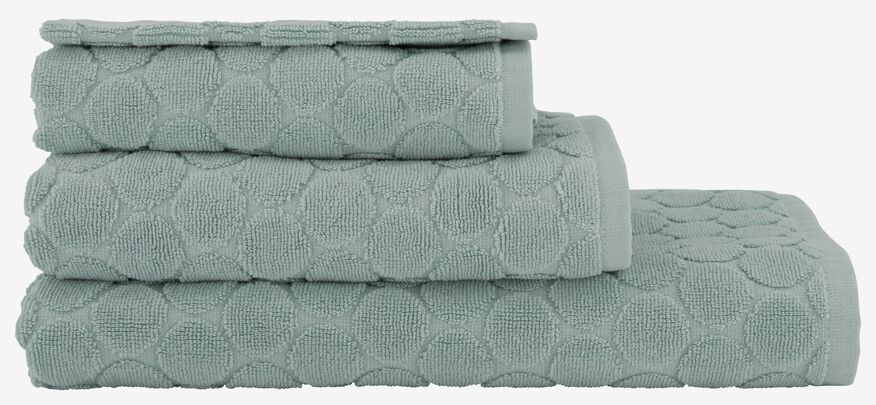 handdoeken - zware kwaliteit - gestipt lichtgroen - HEMA