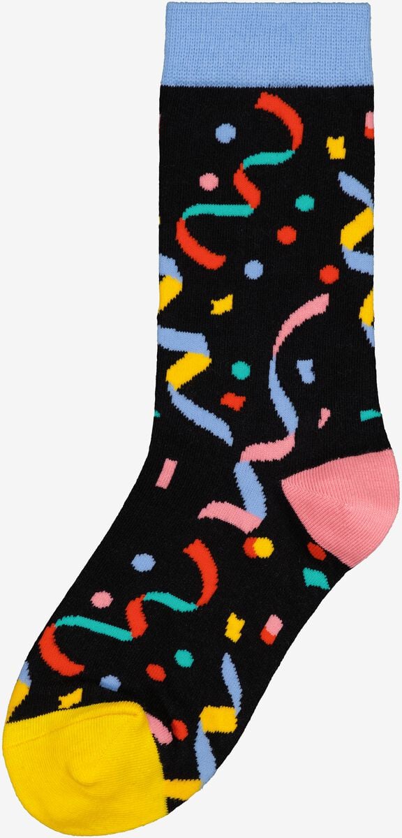sokken met katoen let's party zwart - HEMA