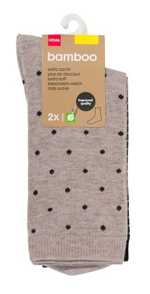 Beschrijven weg te verspillen uitzondering dames sokken met bamboe naadloos - 2 paar beige - HEMA