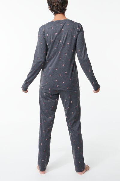 dames pyjama met katoen donkergrijs - HEMA
