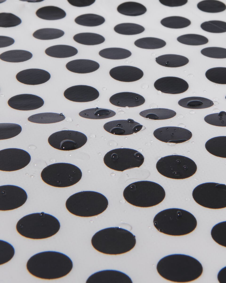 auditorium kolonie Paradox tafelzeil 140x240 polyester - stippen wit/zwart - HEMA