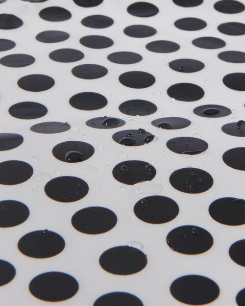 tafelzeil 140x240 polyester - stippen wit/zwart - HEMA