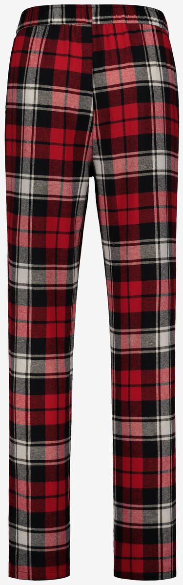 heren pyjamabroek flannel rood - HEMA
