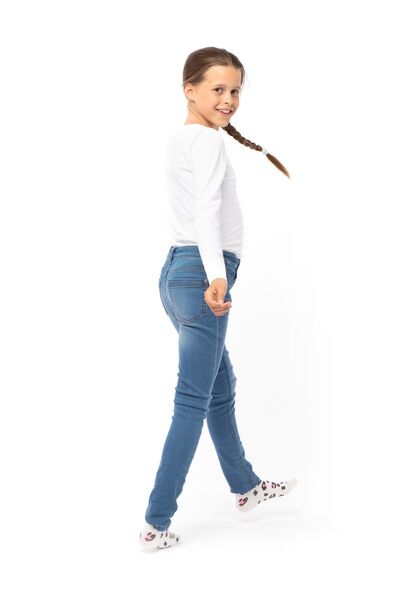 kinder jeans skinny fit middenblauw - HEMA