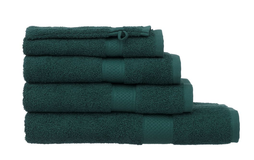 handdoeken - zware kwaliteit donkergroen - HEMA