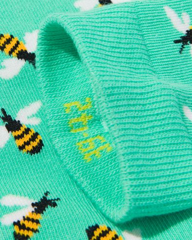 sokken met katoen just bee yourself groen 35/38 - 4141131 - HEMA