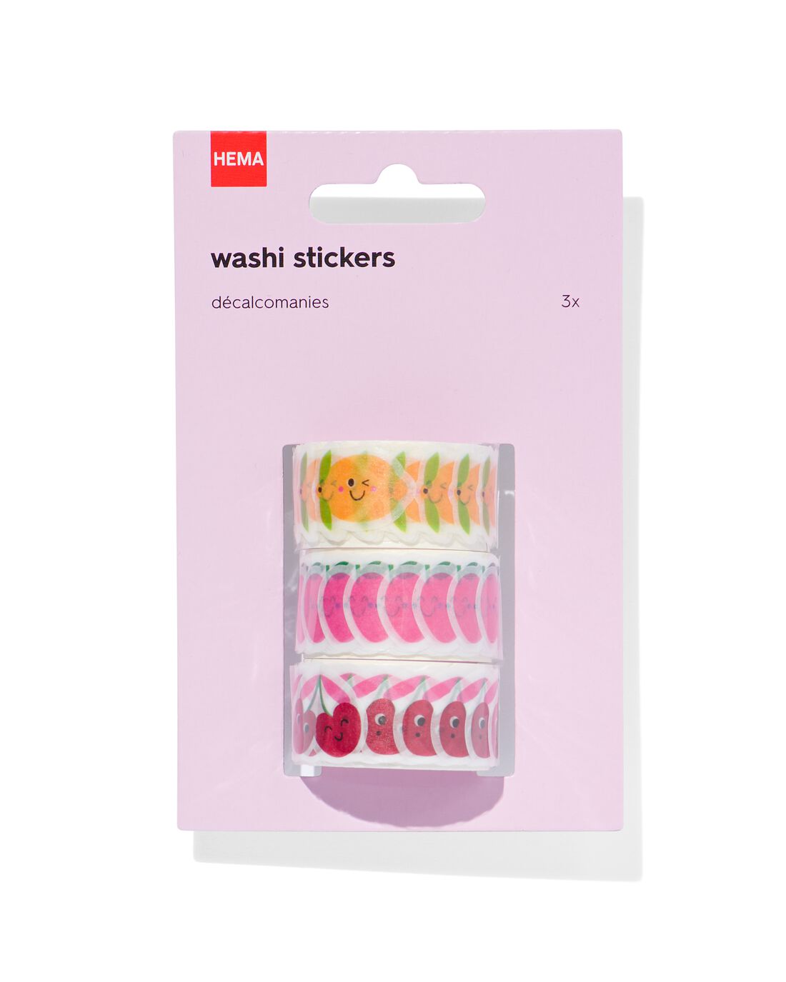 HEMA Washi Stickers Fruit - 3 Stuks