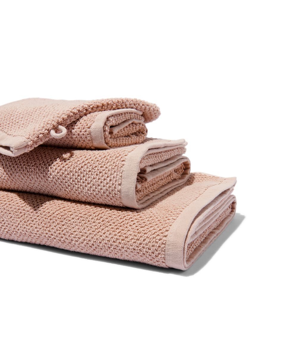 tweedekans handdoek recycled katoen 50x100 oudroze - HEMA
