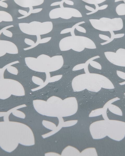 tafelzeil 140x240 polyester - tulpen grijs/wit - HEMA