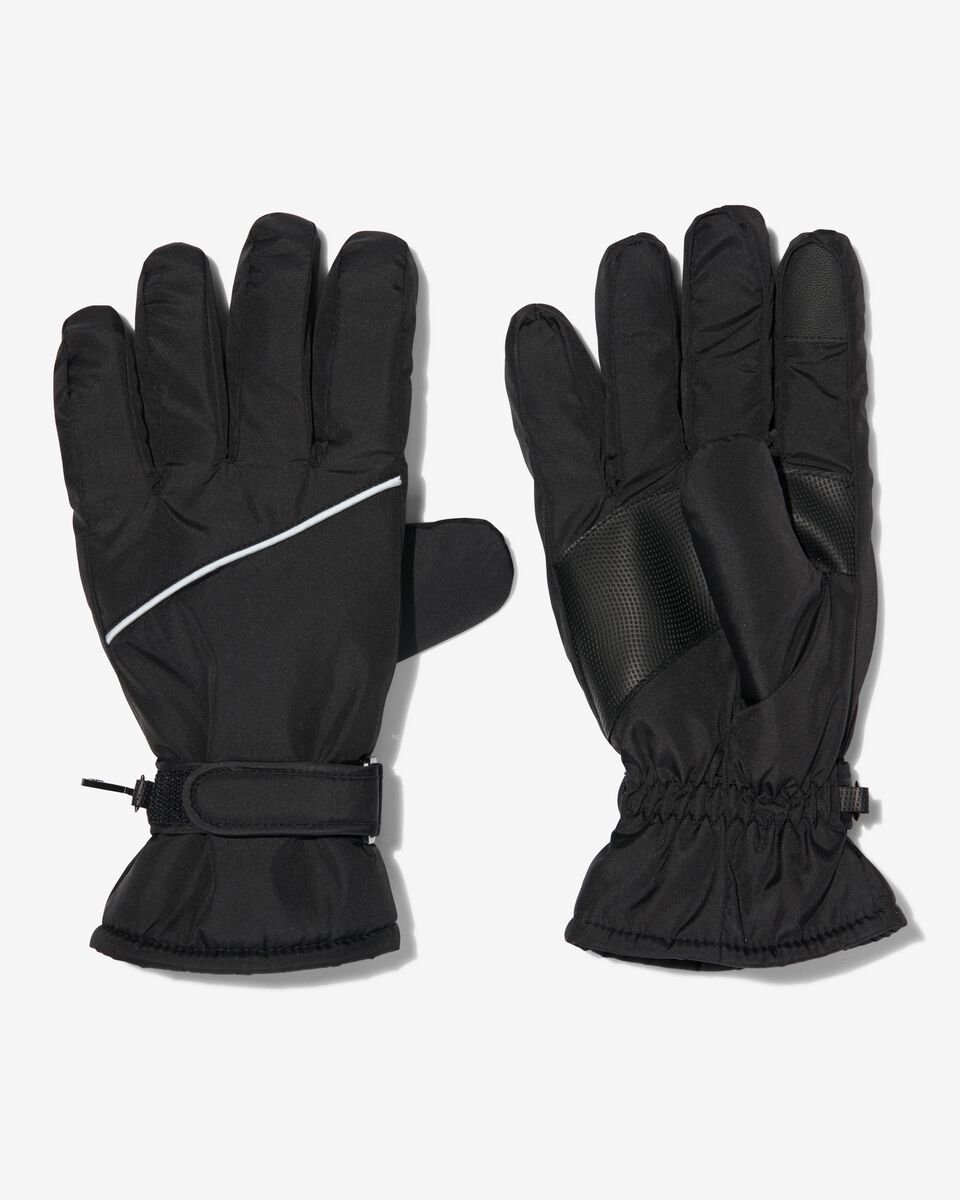 heren handschoenen waterafstotend met touchscreen zwart - HEMA