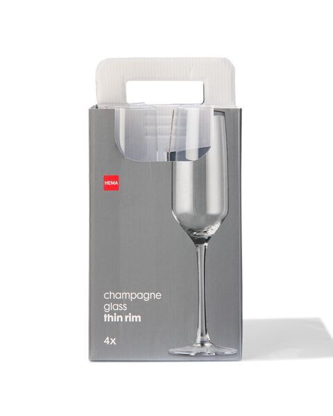 champagneglazen 230ml - 4 stuks - HEMA