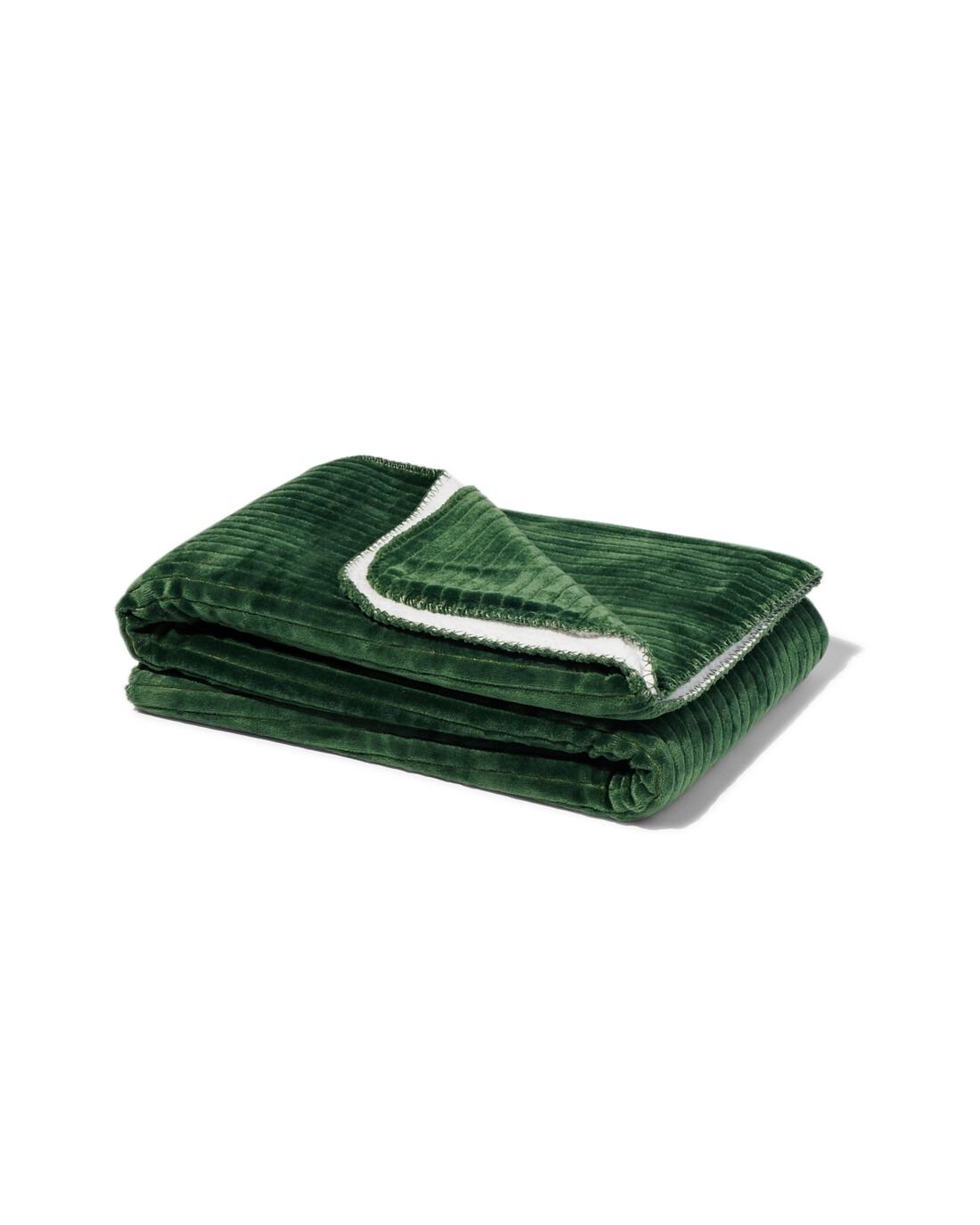 HEMA Woonplaid Fleece/sherpa 130x150 Groen (groen)