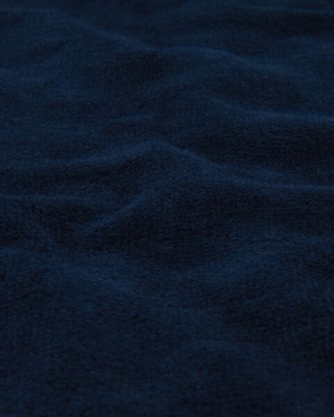 badjas velours donkerblauw - HEMA