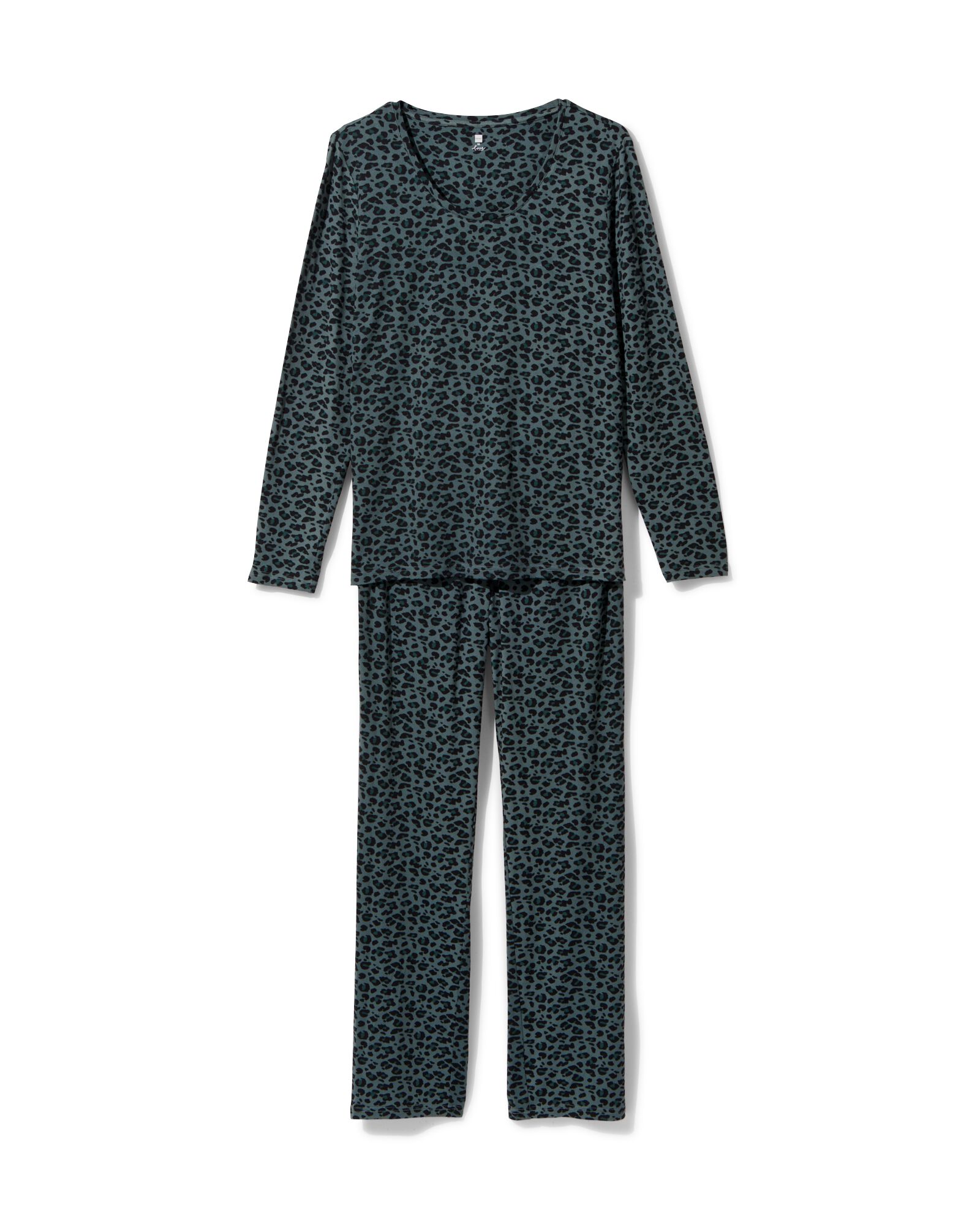 dames pyjama micro groen - HEMA
