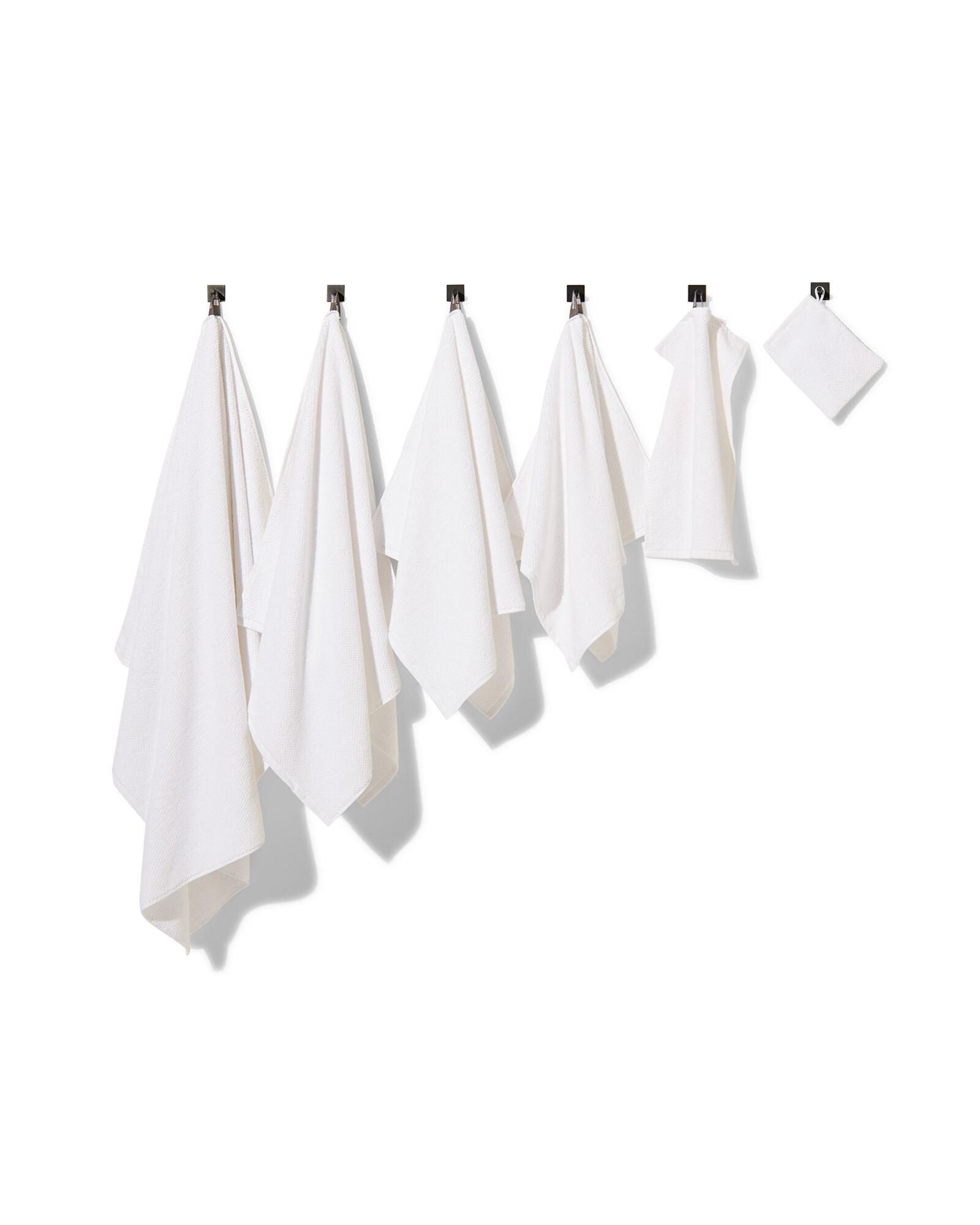 handdoeken tweedekans recycled katoen wit - HEMA