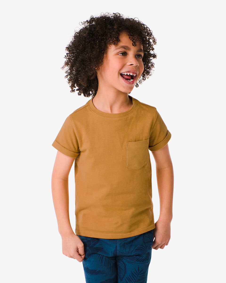 kinder t-shirt bruin - HEMA