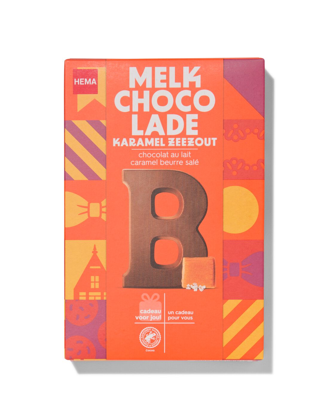 HEMA Chocoladeletter Melk Karamel Zeezout B 135gram