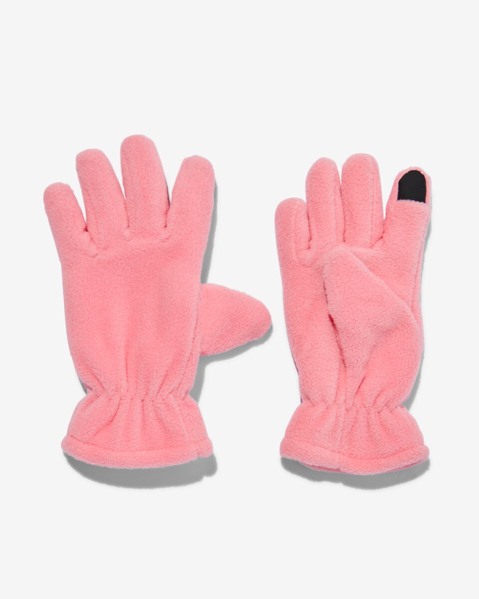 kinderhandschoenen met touchscreen roze - HEMA