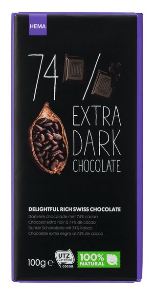 Voorgevoel Bandiet Patriottisch donkere chocolade met 74% cacao - HEMA