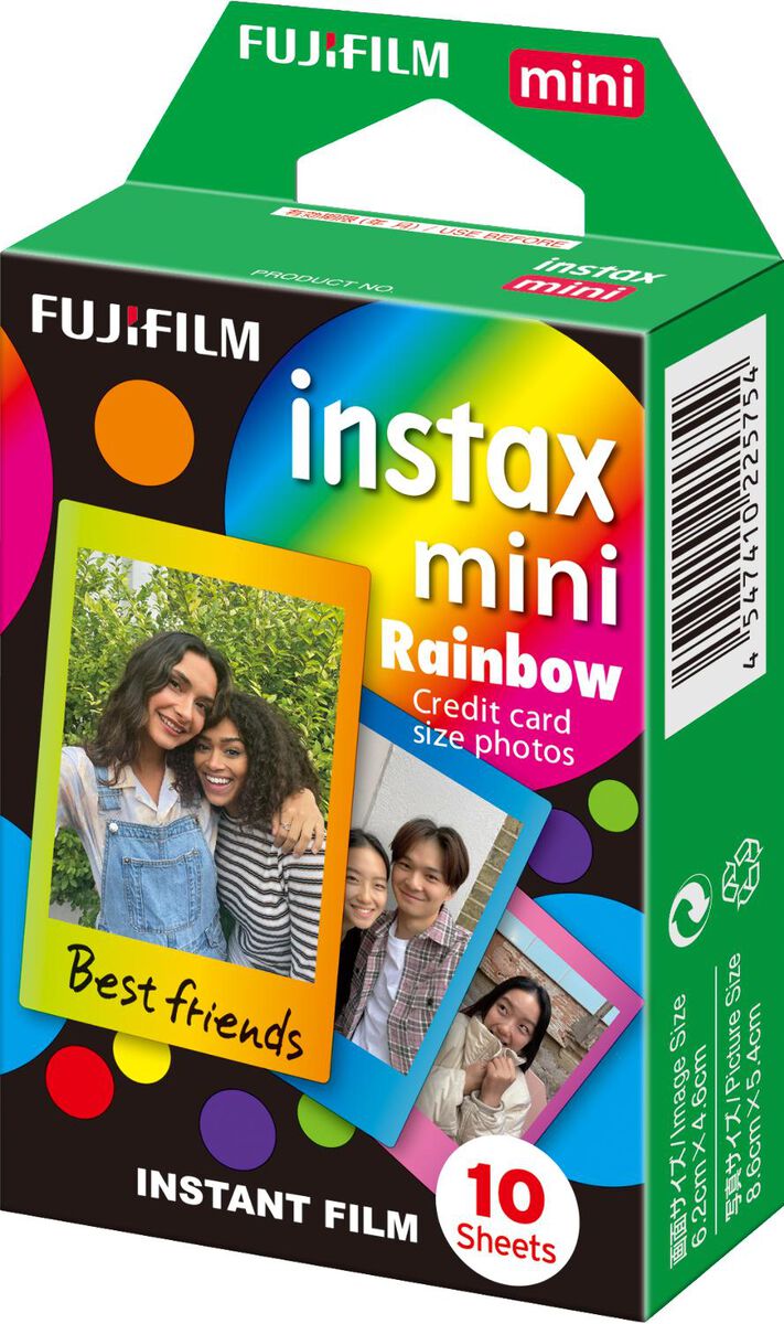 Fujifilm instax mini fotopapier rainbow 10-pak - HEMA