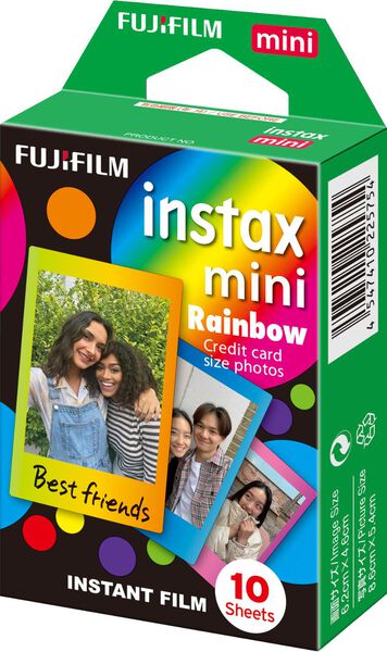 Fujifilm instax mini fotopapier rainbow 10-pak - HEMA