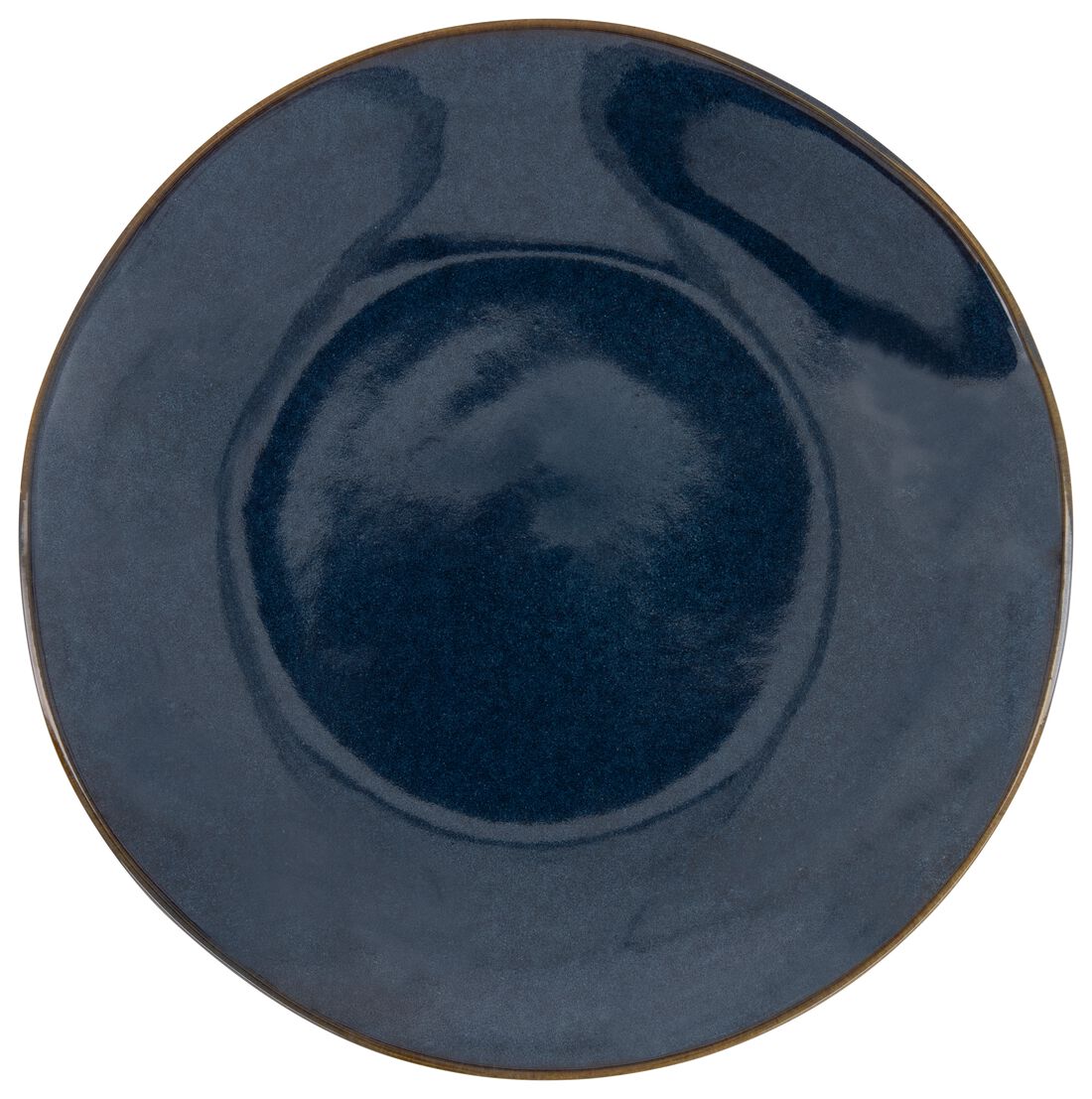 HEMA Ontbijtbord - 23 Cm - Porto - Reactief Glazuur - Donkerblauw (donkerblauw)