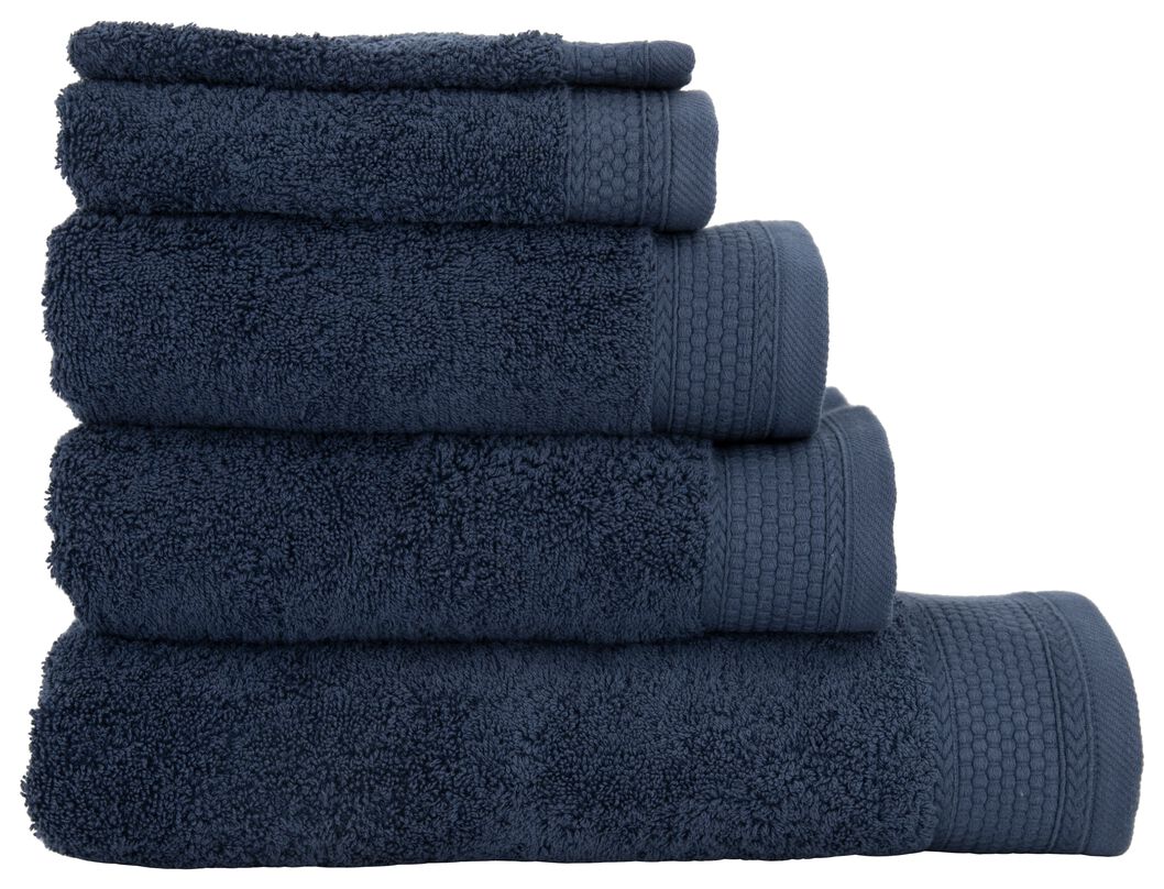 handdoeken - hotel extra zwaar donkerblauw - HEMA