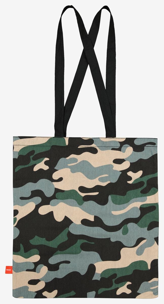 tas opvouwbaar canvas 40x36 camouflage - HEMA