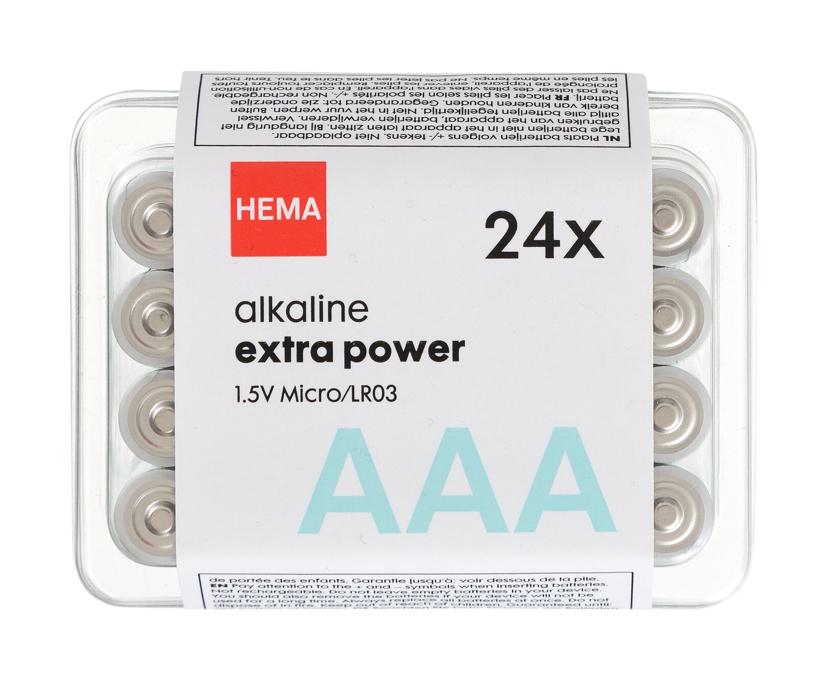 AAA alkaline extra power batterijen - 24 stuks - HEMA